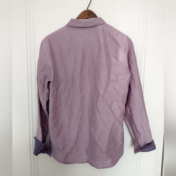 Lavender Purple  Pastel Silk Blouse | Size XS​ - Picture 2 of 3